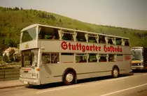 Rarit�t aus dem Archiv: Vetter Doppeldecker auf Basis O 303  Stuttgarter Hofbr�u , April 1993 Heidelberg 