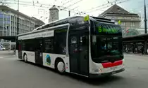 Hybridbus Nr. 204 (MAN) wird w�hrend 10 Wochen getestet auf die
sogenannten  Berglinien  6 und 9-
Bahnhofplatz am 20.04.2012.
