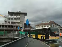 STI Thun - Nr. 124/BE 700'124 - MAN am 16. April 2012 in Thun, Guisanplatz (mit Abbruch vom Kino Rex)