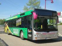 MAN Lion's City  W�hrle , 08.05.2012 Bretten Bahnhof, Gru� an den Fahrer Stefan!