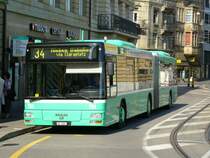 MAN Gelenkbus Nr. 784 eingeteilt auf der Linie 34 in den Strassen von Basel am 13.09.2006
