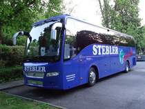Volvo 9700 de la maison Stebler Voyages � Develier photographi� le 08.05.2012 � Bienne 