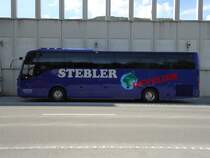 Volvo 9700 de la maison Stebler Voyages � Develier photographi� le 10.05.2012 � Moutier