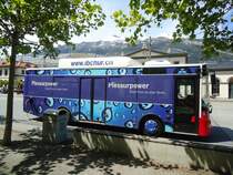 SBC Chur - Nr. 17/GR 97'517 - Otokar/Gpbus am 17. Mai 2012 beim Bahnhof Chur (mit Vollwerbung fr  Plessurpower )