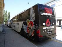 Setra 415 GT-HD de la maison HelveCie avec peinture spciale Rock Oz-Arne photographi le 25.05.2012  Neuchtel