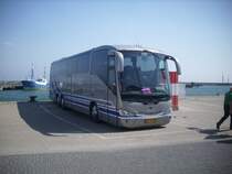 Scania Irizar von de graa busser aus Dnemark im Stadthafen Sassnitz am 22.05.2012