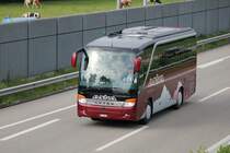 Setra 412 HD de la maison ASKA photographi� le 27.05.2012 sur l'autoroute Berne - Zurich