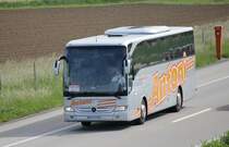 Mercedes Benz Tourismo de la maison Antoni photographi� le 27.05.2012 sur l'autoroute Berne - Zurich