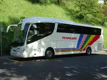 Scania Irizar de la maison Riccio Bus aux couleurs Trafalgar photographi� le 02.06.2012 � proximit� de la B�rengraben � Berne 