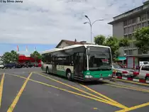 BAM-MBC Nr. 201 (Mercedes CitaroII O530LE) am 5.6.2012 beim Bhf. Morges