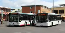 KS-RB 199 als Leerfahrt (Mercedes Citaro) und LDK-F 960 (MAN Lion City) in Gie�en 8.6.12