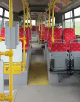 Inneneinrichtung eines SOR-Busses in Bratislava.(7.4.2012)