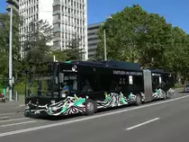 Mercedes Citaro mit der Betriebsnummer 722 auf der Linie 30 beim Badischen Bahnhof. Die Aufnahme stammt vom 16.06.2012.