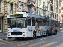 Luzern - NAW-Hess Gelenk-Trolleybus Nr.181 mit Vollwerbung unterwegs in Luzern am 26.01.2008