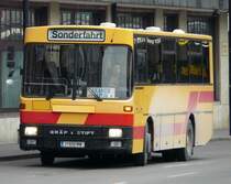 Ein Bus der Marke  Gr�f & Stift �H 270 M 10  f�hrt auf einer Sonderfahrt durch Innsbruck. 08.03.08