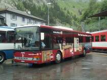 Bahnersatz zwischen G�schenen und Fl�elen: AAGU Schattdorf - Nr. 54/UR 9298 - Setra am 1. Juli 2012 beim Bahnhof G�schenen (mit Vollwerbung f�r  OTTOS )