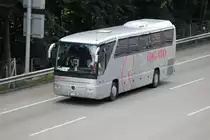 Mercedes Benz Tourismo de la maison Rigato (Italie) photographi� le 08.07.2012 entre Berne et B�le