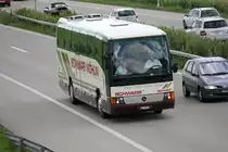 Mercedes Benz 0404 de la maison Schwarb M�hlin (ancienne livr�e) photographi� le 08.07.2012 � Oensingen