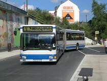 MAN Niederflurbus 1. Generation auf der Linie 618 nach Wuppertal Langerfeld Dieselstrae Schleife am S-Bahnhof Wuppertal Oberbarmen.(9.7.2012) 
