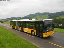 LIEmobil FL 39869/4, ex Regie Bern Nr. 636 (Mercedes Citaro O530G) am 20.7.2012 in Schwellbrunn, Teufen. Obwohl die Reise mit dem Bahnersatzbus mit 40 Minuten doppelt so lang ist, wie regulr mit dem Zug, lohnt sich die Reise alleweil, denn statt durch Tunnels fhrt die Strasse durch durch die traditionelle Landschaft des Appenzellerlandes.