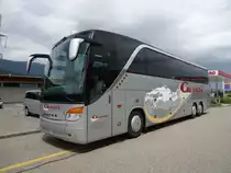 Setra 416 HDH de la maison italienne Calanda photographi� le 29.07.2012 sur l'aire de repos de Pieterlen