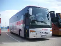 Setra 415 GT-HD von Blaguss aus �sterreich im Stadthafen Sassnitz am 12.06.2012