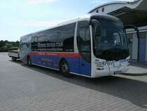 MAN Lion`s Regio,am 03.August 2012,am Busbahnhof in Bergen/Rgen.