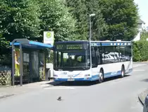 MAN Niederflurbus 3. Generation (Lion's City) auf der Linie 617 nach S-Bahnhof Wuppertal Barmen an der Haltestelle Wuppertal-Katernberg Am Eckbusch.(12.7.2012) 