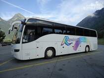 Volvo 9700 de la maison Regenbogen Reisen photographi le 02.08.2012 sur l'aire de repos du St-Bernard  Martigny