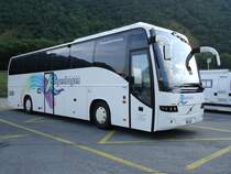 Volvo 9700 de la maison Regenbogen Reisen photographi le 02.08.2012 sur l'aire de repos du St-Bernard  Martigny