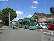 BVB Nr. 734 (Mercedes O405GN2) am 30.7.2012 beim Badischen Bahnhof.