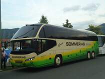 Sommer, Gr�nen - BE 26'938 - Neoplan am 4. August 2012 in Thun, Strandbad