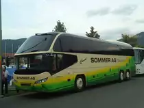 Sommer, Gr�nen - BE 26'938 - Neoplan am 4. August 2012 in Thun, Strandbad