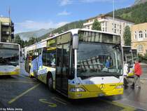 VBD Nr. 4 ''R�tia Shopping'' (Mercedes Citaro O530) am 5.8.2012 beim Bhf. Davos-Dorf