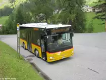 Postauto/PU Zegg GR 995 (MAN/G�ppel A66 14.290HOCL Lion's Midi) am 5.8.2012 in Samnaun, Ravaisch. W�hrend 20 Jahren waren auf der Schweizer Seite der Linie Martina - Samnaun 2 spezielle Mercedes O303 im Einsatz, dies weil die Strasse aus mehreren sehr engen Tunnels besteht. Um aber dennoch dem Behinderten Gleichstellungsgesetz nach zu kommen, wurde ein speziell kleiner MAN Lion's Midi gebaut, der ebenfalls durch diese engen Tunnels passt.