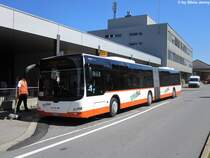 Regiobus Nr. 46/1 (MAN A23 Lion's City GL) am 31.7.2012 beim Bhf. Herisau als Bahnersatz nach Wattwil.
