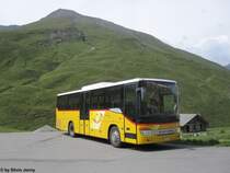 Postauto/PU Mark GR 163 714 (Setra S412UL) am 6.8.2012 in Avers, Juf. Juf, auf 2126 m.�.M. gelegen, ist das h�chste ganzj�hrig bewohnte Dorf Europas.
