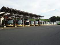 Une partie du parc � v�hicules de l'entreprise Marti � Kallnach 