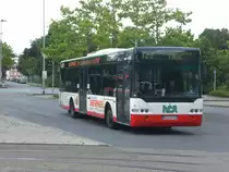 Neoplan N 44-Serie (Centroliner) auf der Linie 323 nach Wanne-Eickel Gysenbergpark LAGO am Hauptbahnhof Wanne-Eickel.(18.7.2012) 