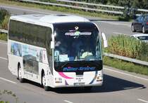MAN Lion's Coach de la maison Muller et Greiner photographi� le 18.08.2012 pr�s de Berne 