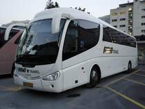 Scania Irizar de la maison HAVI Travel photographi� le 18.08.2012 � Interlaken 

. Sans flash � la tomb�e de la nuit, difficile d'assurer la qualit� !