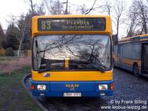 20.03.2008, Wagen 173, als Linie 83, Haltestelle  Thekla Buswendestelle 