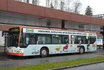 Regiobus - Mercedes Citaro Bus Nr.20  SG 62975 mit Teilwerbung eingeteilt als Bahnersatz f�r die Appenzellerbahnen nach Urn�sch am 11.11.2007