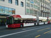 TPF Fribourg - Nr. 527 - Hess/Hess Gelenktrolleybus am 19. August 2012 beim Bahnhof Fribourg