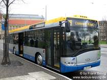 21.03.2008, Wagen 104, als Linie 89, Haltestelle  Goethestra�e  (am Hauptbahnhof) 