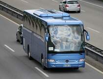 Mercedes Benz Tourismo immatricul en France, Club Relax (Bus 1) photographi le 08.07.2012 entre Ble et Berne 