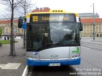 21.03.2008, Wagen 104, als Linie 89, Haltestelle  Goethestra�e  (am Hauptbahnhof) 