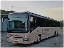 (EW 1313) Irisbus Arway der Busfirma Emil Weber aufgenommen am Bahnhof in Clervaux. Wegen Gleisarbeiten auf der Nordstrecke zwischen Clervaux und Ettelbrck ist dies einer der Zahlreichen Busse die zum Schienenersatztverkehr eingeteilt sind. 05.09.2012.