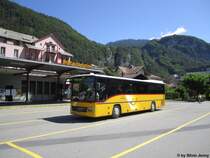 Bevor der der letzte der 3 Psse, der Sustenpass in Angriff genommen wird, pausiert der Integro UR 9105 von PU Mattli eine Stunde beim Bhf. Meiringen.