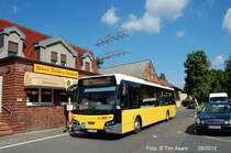 Der BVG-Wagen 1841 (VDL Citea LLE 120.225 / VDL EN12) im August 2012 auf der Linie 259 an der Haltestelle Malchow/ Dorfstrae.